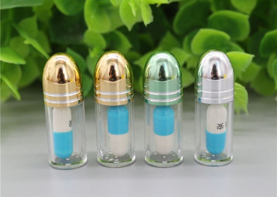 La cápsula vacía de oro descasca las botellas de píldora plásticas del claro 2g del picosegundo