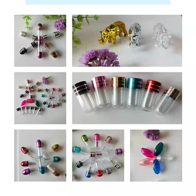 Botellas de píldora plásticas vacías del SGS 13m m una forma de la bala de la cápsula