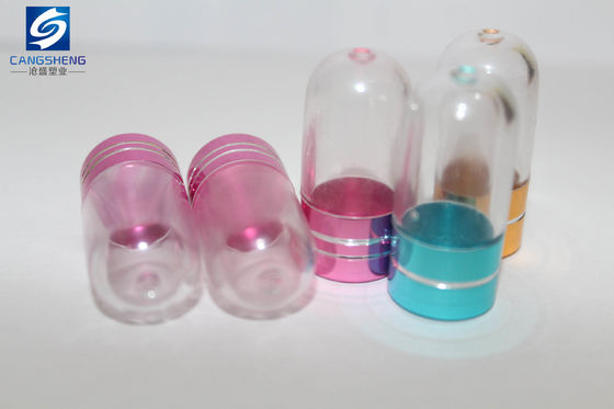 cápsula del envase uno de las botellas de píldora del plástico transparente de 15m m picosegundo