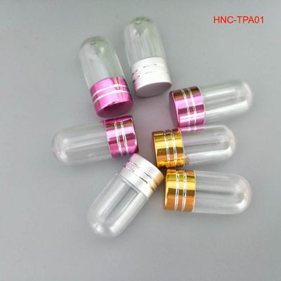 cápsula del envase uno de las botellas de píldora del plástico transparente de 15m m picosegundo