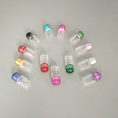 botellas 5g Mini Pill Cases cilíndrico de la medicina del plástico transparente de 56m m