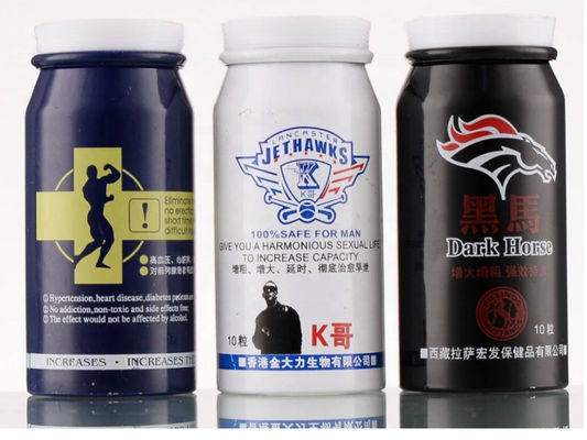 botellas de aluminio del empaquetado farmacéutico 100g con los casquillos del PE