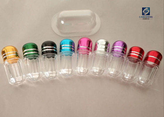 Cápsulas azules octagonales plásticas vacías del rinoceronte de las botellas de píldora del SGS 2g