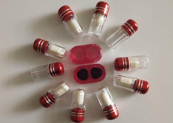 Pequeña cápsula de oro del suplemento de la atención sanitaria de las botellas de píldora del picosegundo sola