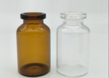 botellas de píldora de cristal del claro de 10ml FDA con los tapónes de goma herméticos