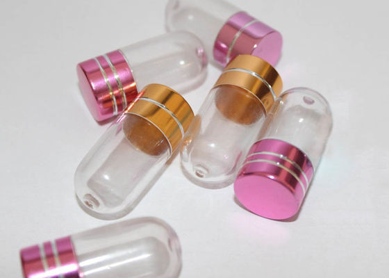 cápsula del envase uno de las botellas de píldora del plástico transparente de 15m m picosegundo